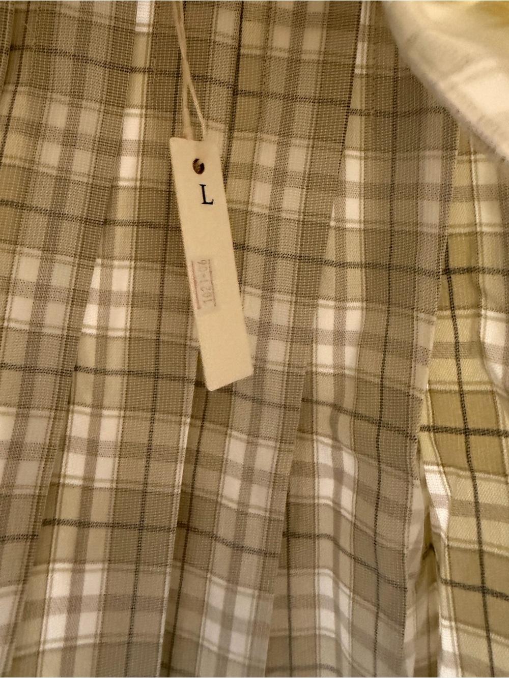 💛 5 for $25! NWT O. Vianca Olive Plaid Pleated Mini Skirt - Large - Picture 7 of 7